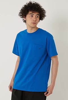 Hエンブロイダリー ポケットショートスリーブTシャツ