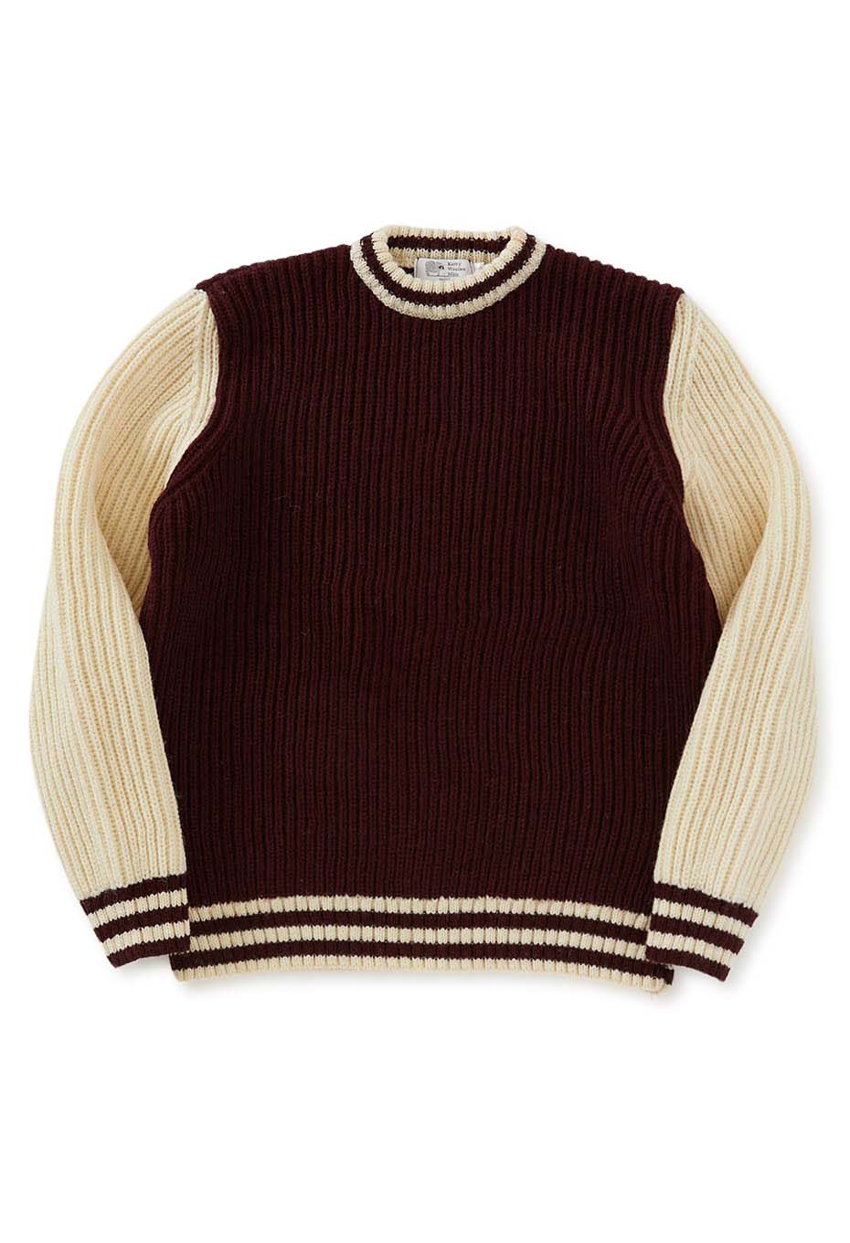 KERRY WOOLLEN MILLS フィッシャーマンリブ クルーセーター /W-LINE