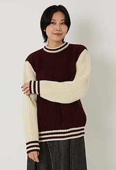 KERRY WOOLLEN MILLS フィッシャーマンリブ クルーセーター /W-LINE