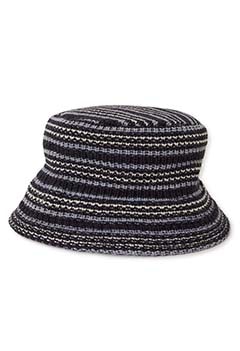 HIGHLAND 2000 Ribbed Multi-horizontal stripe Straight Bucket Hat