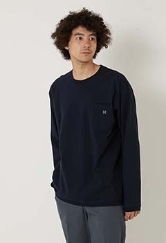 H Embroidered Narrow Rib Long Sleeve T-shirts