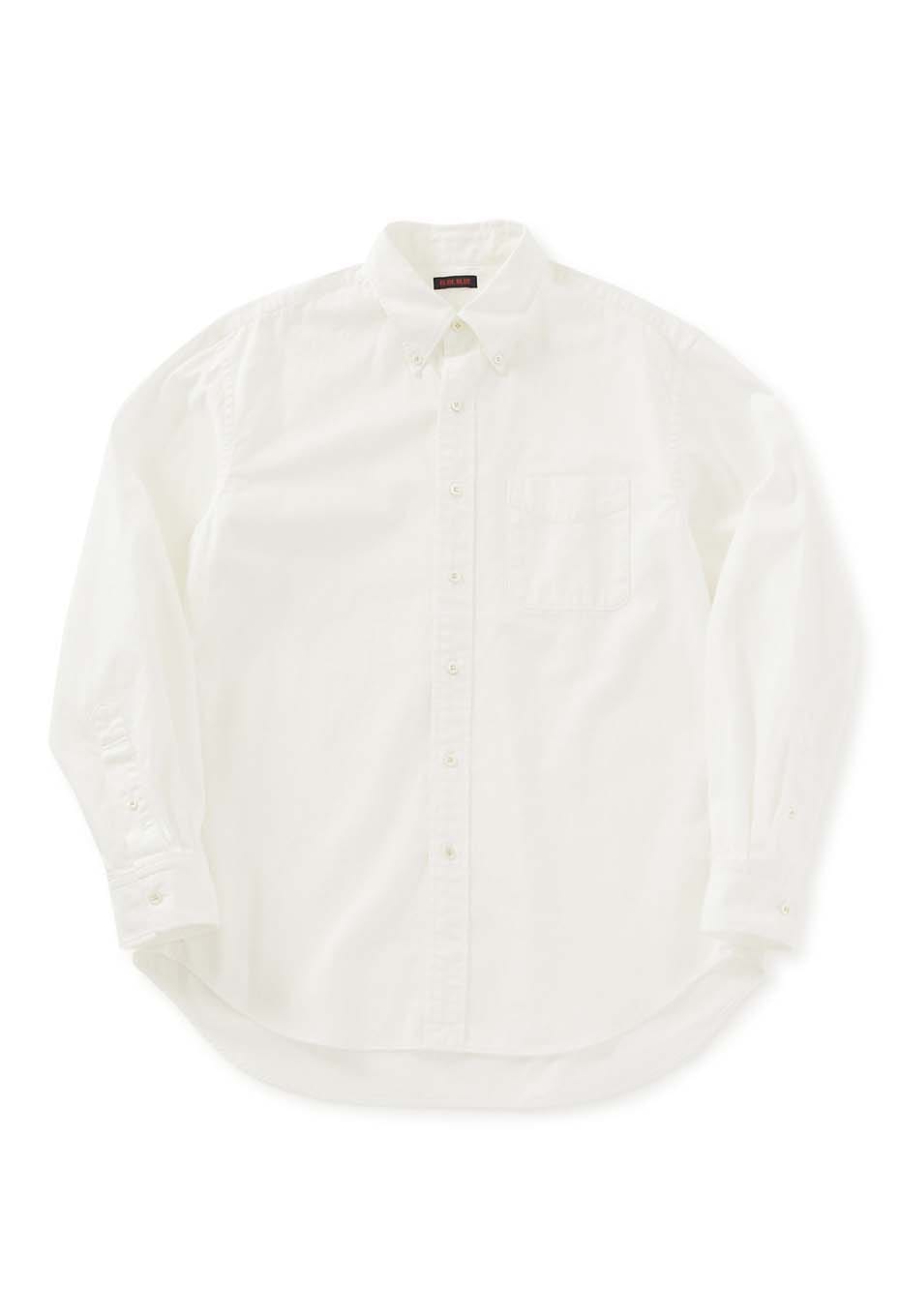 Light denim button-down long-sleeved shirt