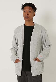 ウェーブコットン メリノウール ウォッシャブル カーディガン