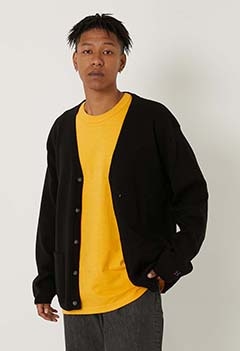 ウェーブコットン メリノウール ウォッシャブル カーディガン