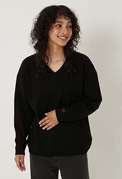 ウェーブコットン メリノウール ウォッシャブル リラックスセーター ウイメンズ