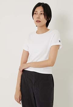 ストレッチフライス クロップド ショートスリーブ  Tシャツ ウイメンズ