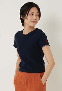 ストレッチフライス クロップド ショートスリーブ  Tシャツ ウイメンズ