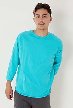WALLA WALLA SPORT /ソリッド ベースボール 3/4 Tシャツ