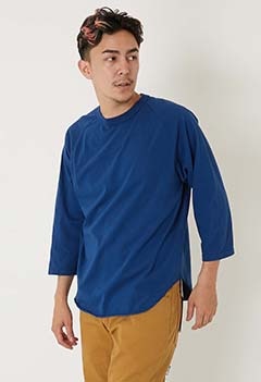 WALLA WALLA SPORT /ソリッド ベースボール 3/4 Tシャツ