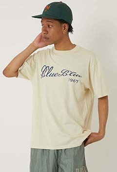 カーシブ Blue Blueフラッグ エンブロイダリー Tシャツ