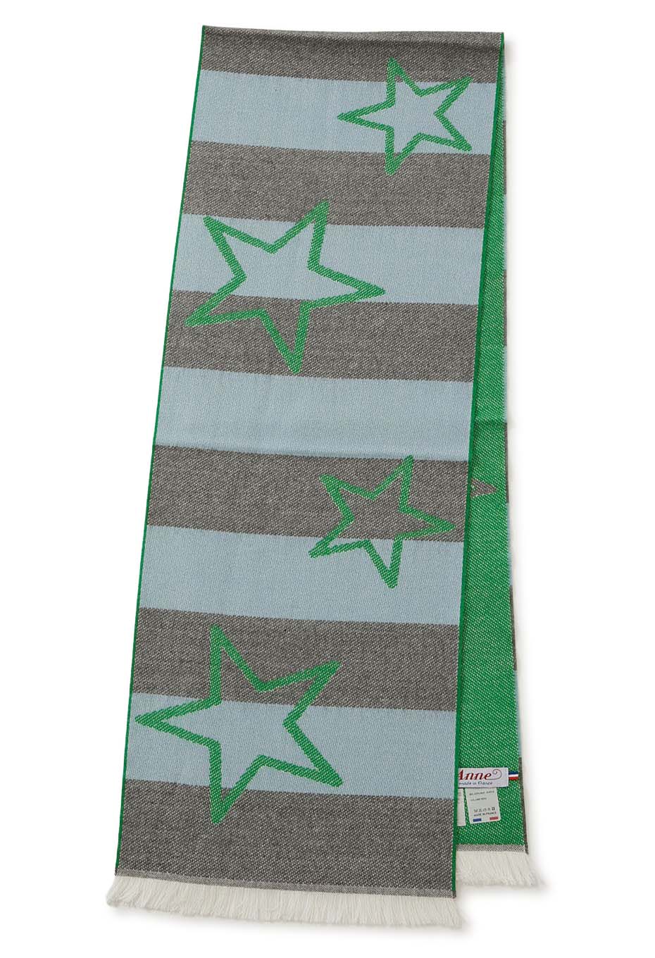 ANNE ビッグスター ボーダー ストール 30x180