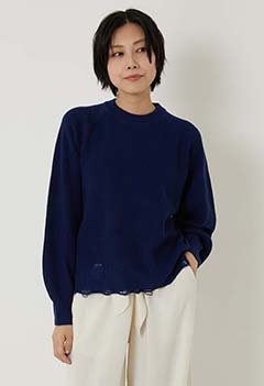 C.T.PLAGE RWS ウールカシミア ダメージ プルオーバー