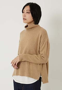 C.T.PLAGE ラクーンフォックス タートルネック プルオーバー