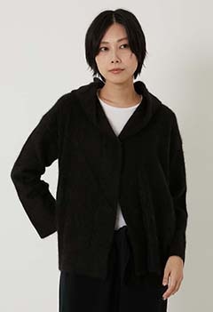 C.T.PLAGE ラクーンフォックス フードカーディガン