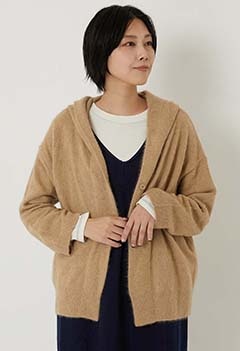 C.T.PLAGE ラクーンフォックス フードカーディガン