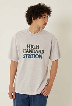 HIGH STANDARD STATION ショートスリーブ Tシャツ/ミネラルダイ MADE IN USA