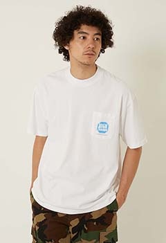 HIGH STANDARD U&E ポケットショートスリーブ Tシャツ MADE IN USA（XL / WHITE）