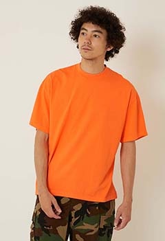 HIGH STANDARD SECURITY NEON Short sleeve T-shirts MADE IN USA (M / ORANGE)