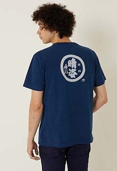 晴姿 バッセンバックプリント インディゴ Ｔシャツ（S / INDIGO）