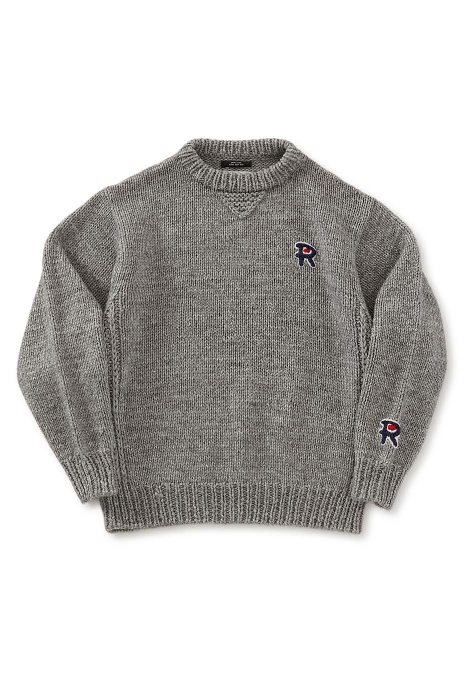 RICE NINE TEN hand knit plain sweater