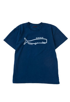BLUE BLUE HAKATA Edge Whale Indigo T-shirts