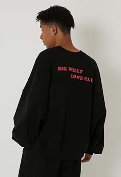 WILLY CHAVARRIA /AAP317 Never Fake It Bomber Crew sweat fabric