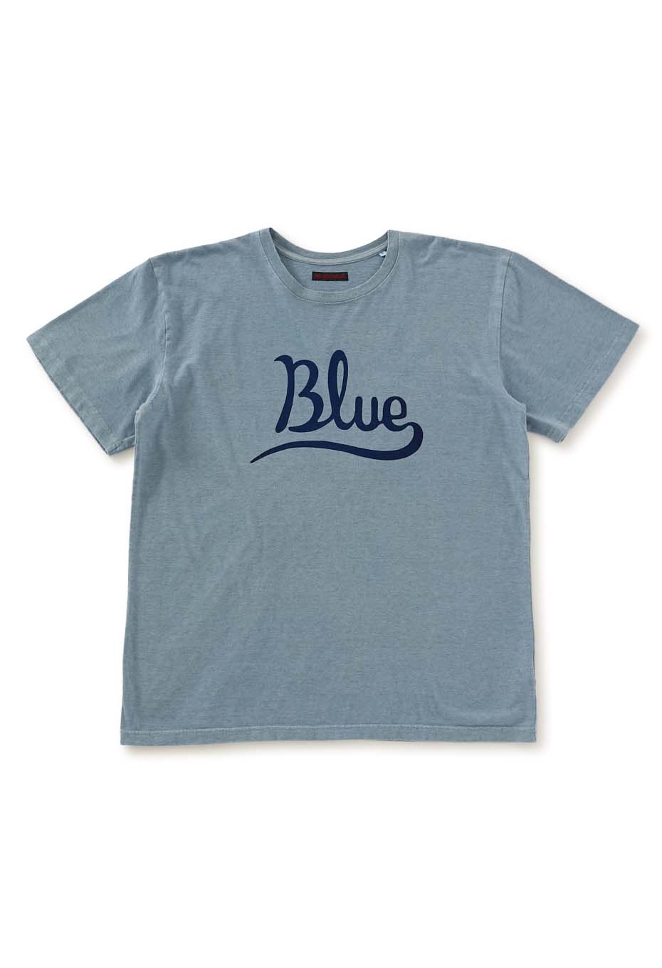 Cursive Blue Print Melange T-shirts