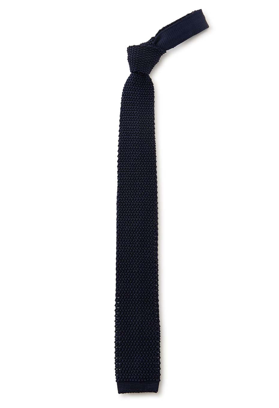 solid silk knit tie