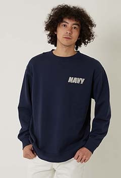 NAVY BLUE トレーニング クルーネックスウェット