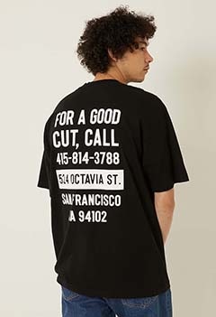 CHURCH BARBAR /CALL Short sleeve T-shirts (M / BLACK)