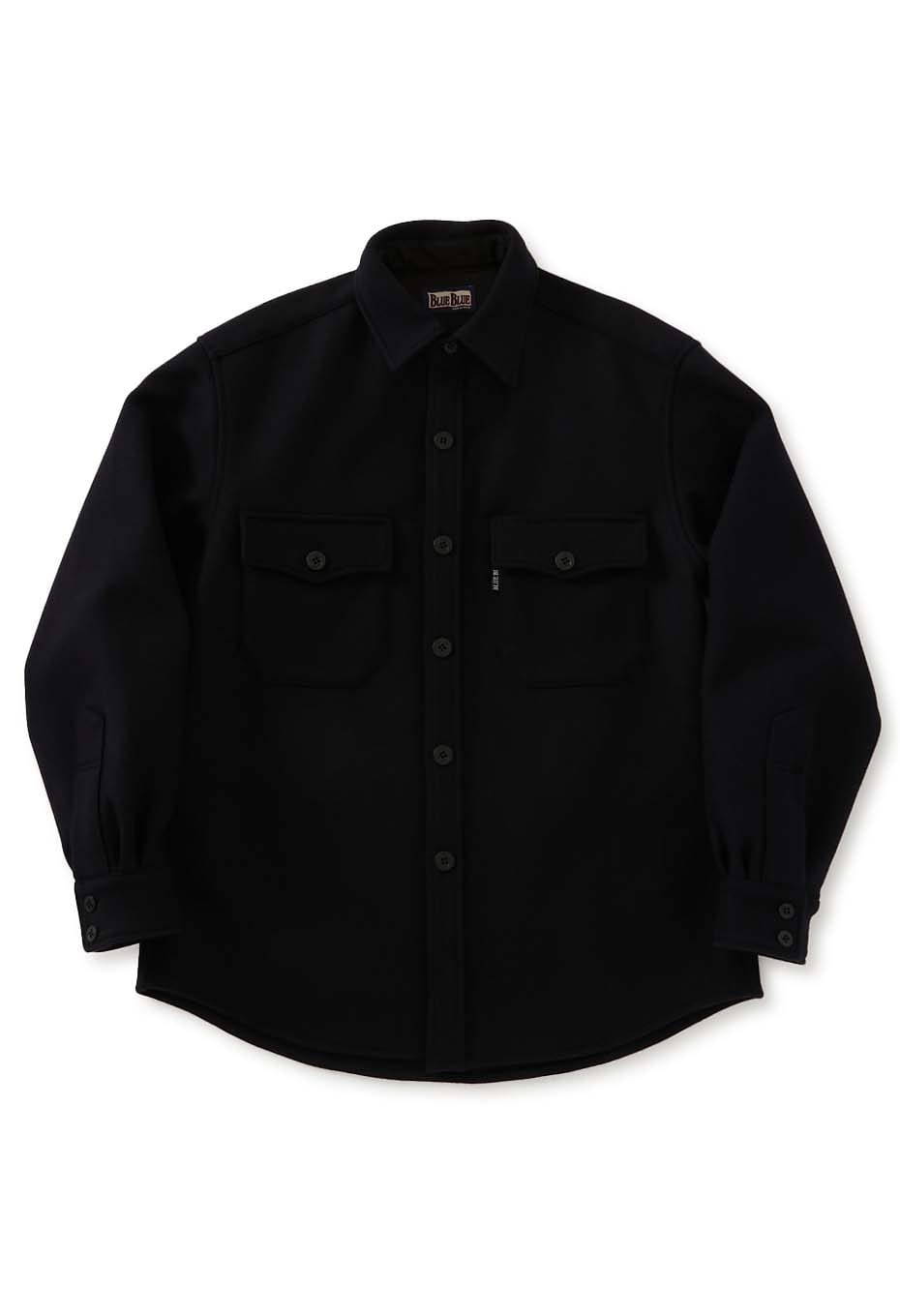 Knit melton CPO shirt jacket