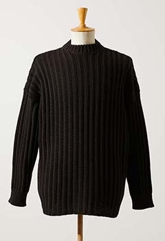 CASEY CASEY CREW NECK OPEN RIB SWEATER /21HK005