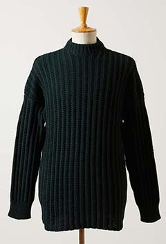 CASEY CASEY CREW NECK OPEN RIB SWEATER /21HK005