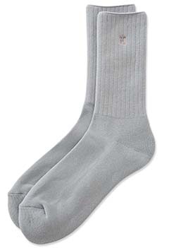 Hエンブロイダリー パイルクルーソックス