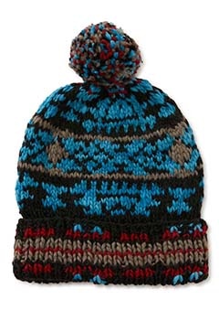 CHAMULA double cuff knit cap /Navajo