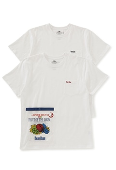 FRUIT OF THE LOOM・BLUE BLUE オーガニックコットン 2パック ポケットTシャツ/24