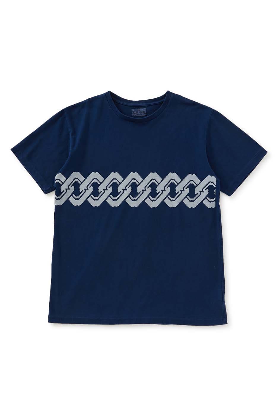 Yoshiwara Tsunagi bassen Indigo T-shirt