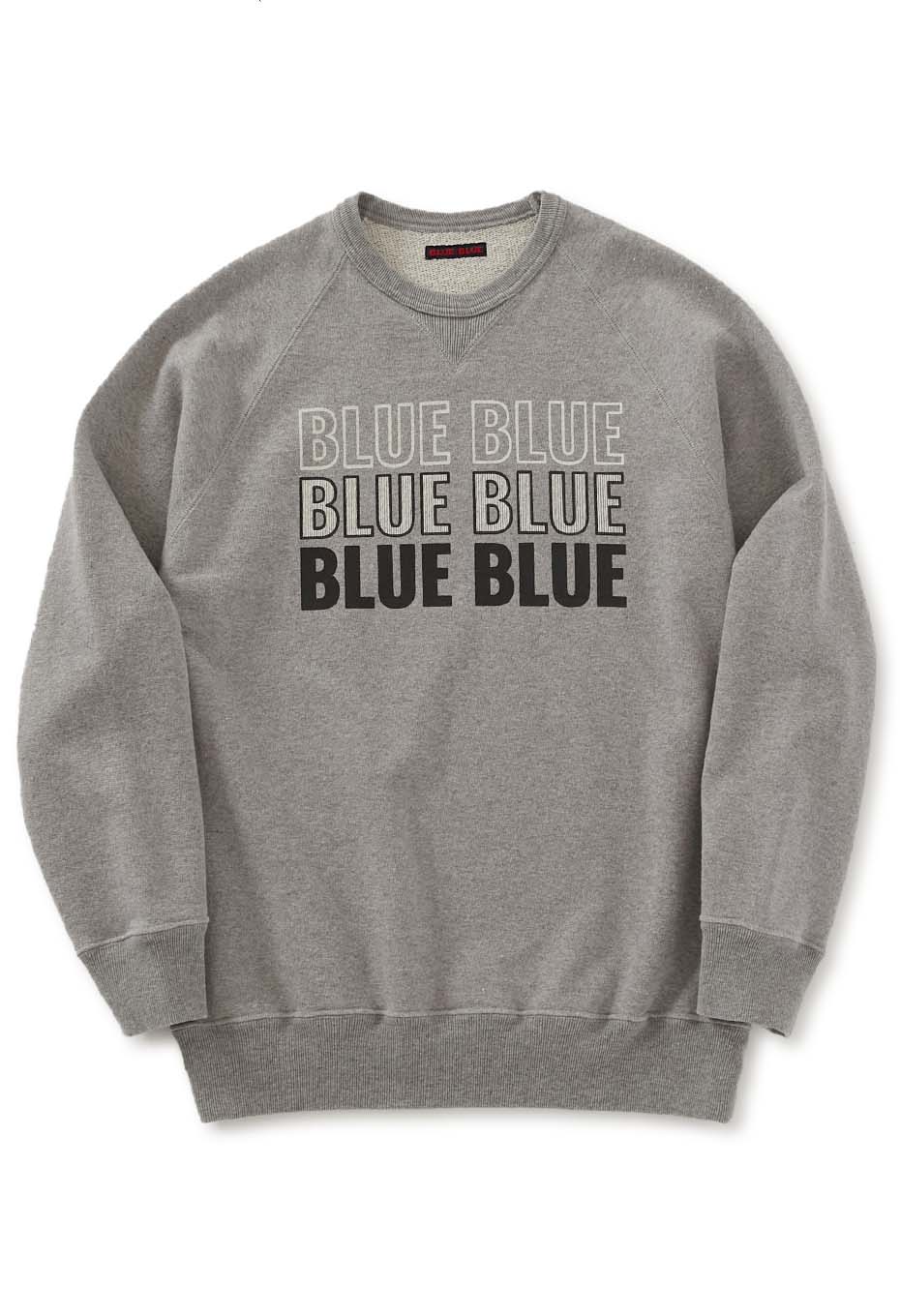 トリプルBLUE BLUE クルーネックスウェットシャツ