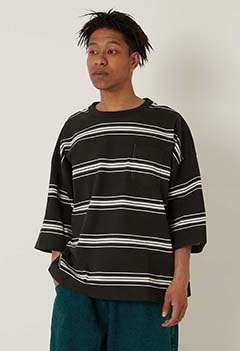 WILLY CHAVARRIA /BSP030 EASY MONEY STRIPE バッファロー ポケット Tシャツ