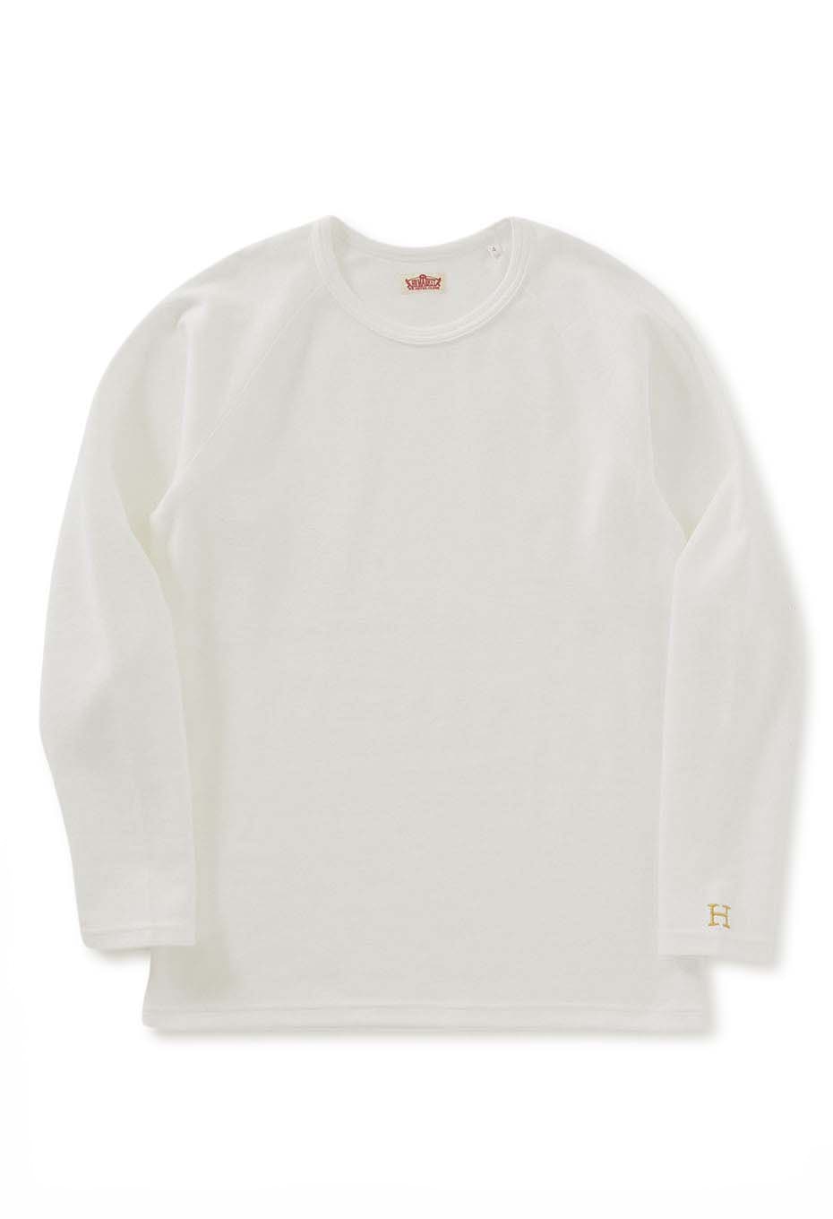 ★ stretch fraise long sleeve T-shirts /Shiny H embroidery