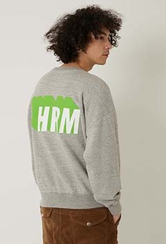 3D HRM Logo crew neck sweat fabric