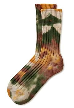 ROTOTO /R1415 チャンキーリブ クルーソックス TIE DYE