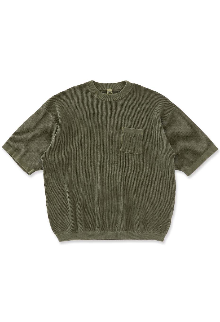 Healthknit × HIGH! STANDARD /コットンニット クルーポケット ショートスリーブ