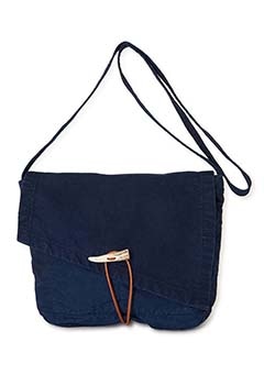 LUGGAGE LABEL /TRUE BLUE フラップショルダーバッグ