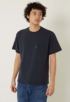 ヘビースラブテンジク クルーネックポケットTシャツ