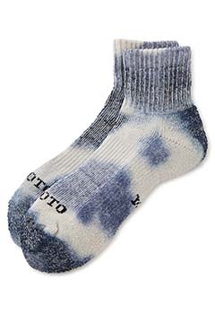 ROTOTO /ヘンプ オーガニックコットンパイル アンクルソックス タイダイ