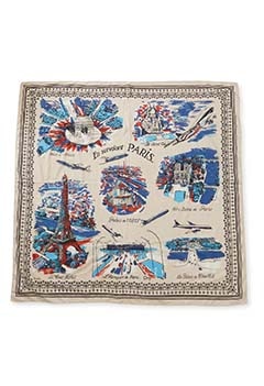 BINDU /コットンVoile Paris マップ ビッグスカーフ