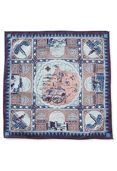 BINDU /コットン Voile Morocco マップ バンダナ