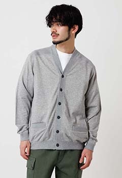 スーピマハイゲージ ウラケワークカーディガン