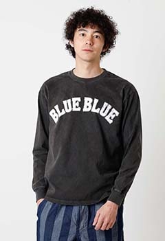 HAND WRITING BLUE BLUE ロングスリーブTシャツ